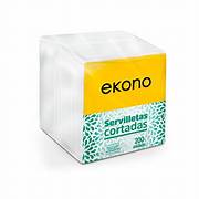 SERVILLETA CORTADA EKONO X 200 UNIDADES CENTRAL