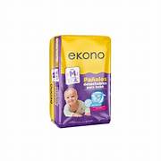 PAÑALES DESECHABLES PARA BEBE EKONO TALLA M  X 30 UND