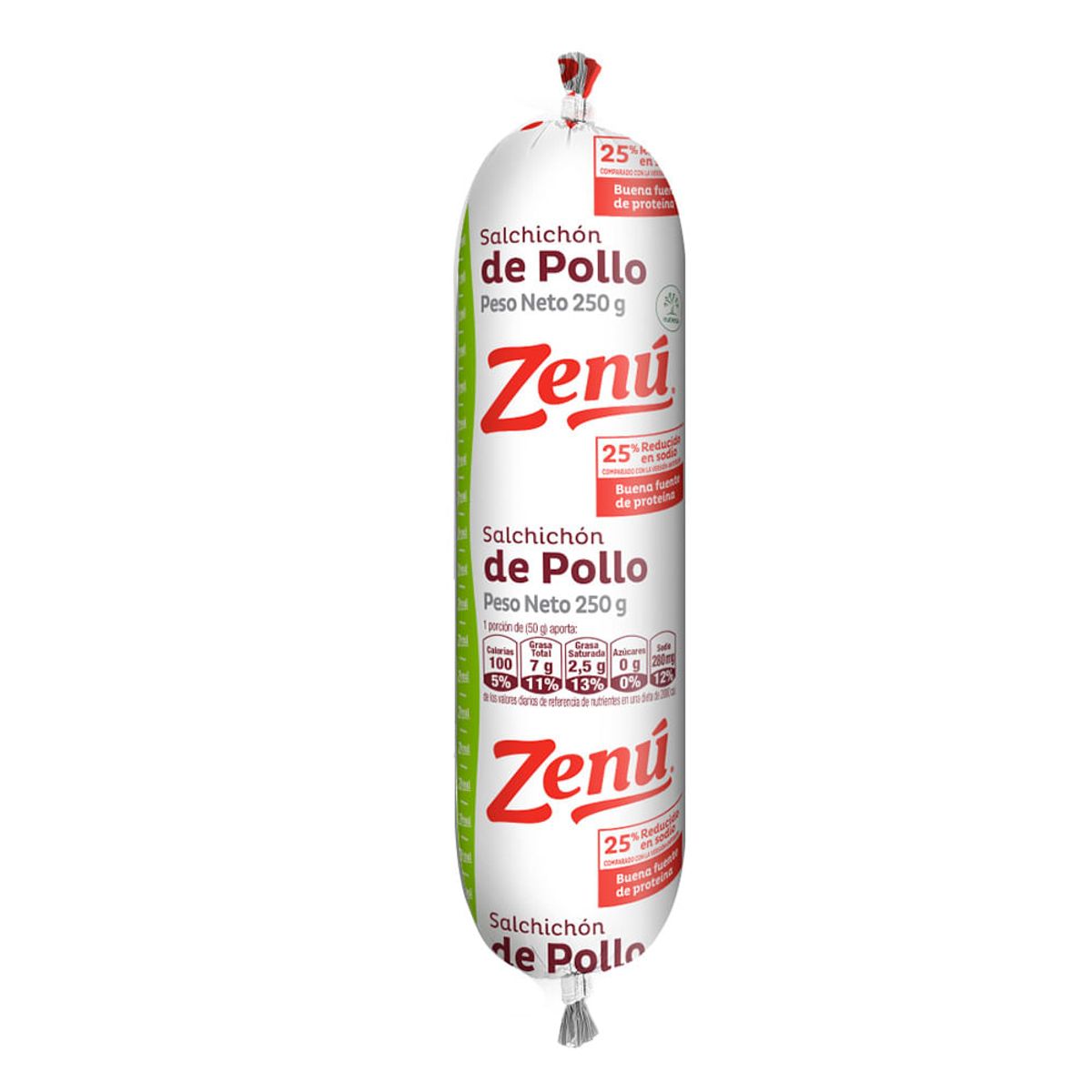 SALCHICHON DE POLLO ZENU X 750 GR